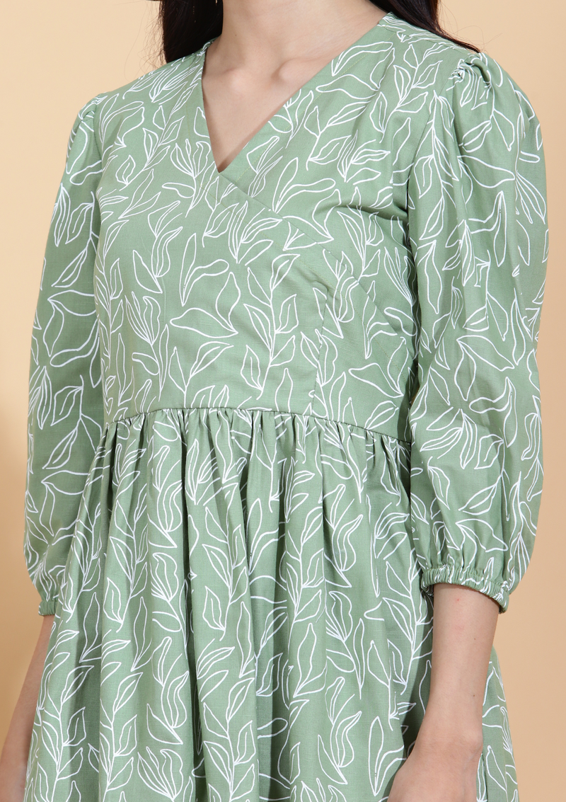 Olive Short Kurti Set