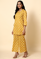 Mustard Booti Palazzo Set