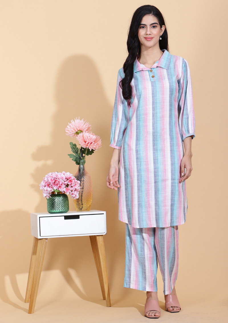 Cotton Candy Kurta Set
