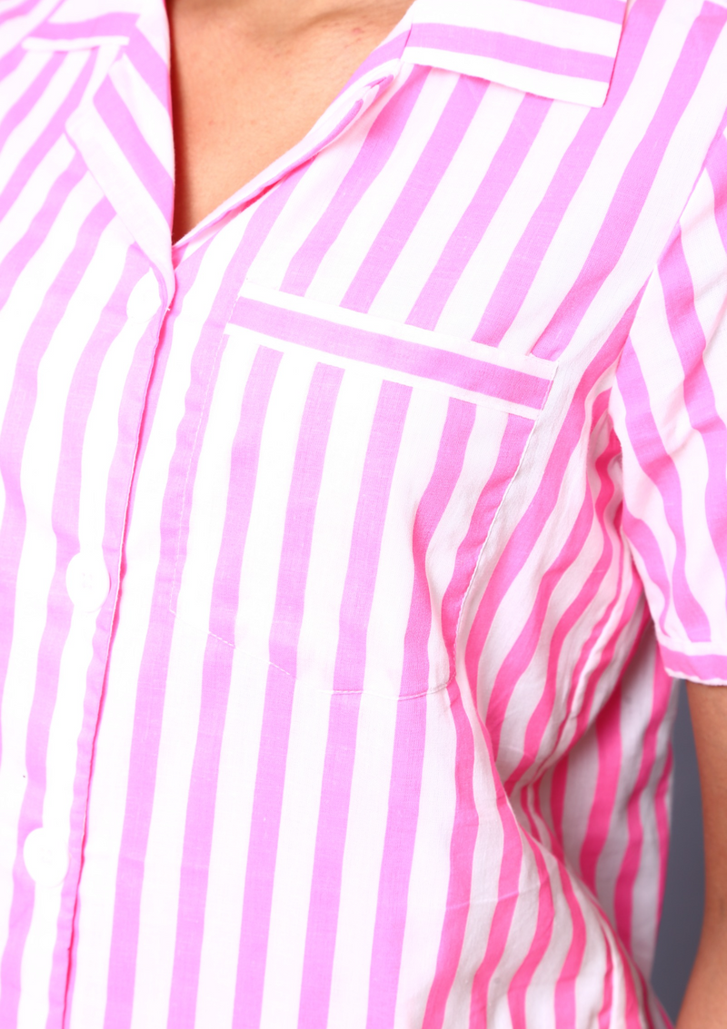 Neon Pink Night Suit Set