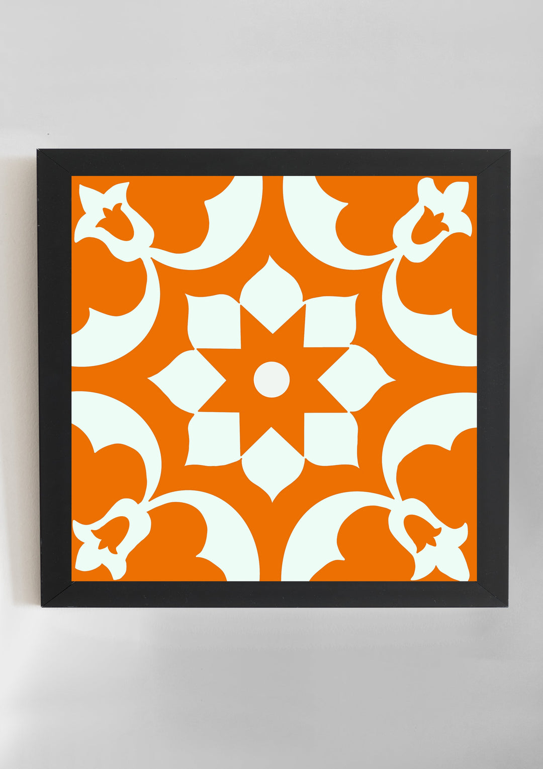 Moroccan Tile Wall Art- Orange