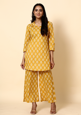 Mustard Booti Palazzo Set