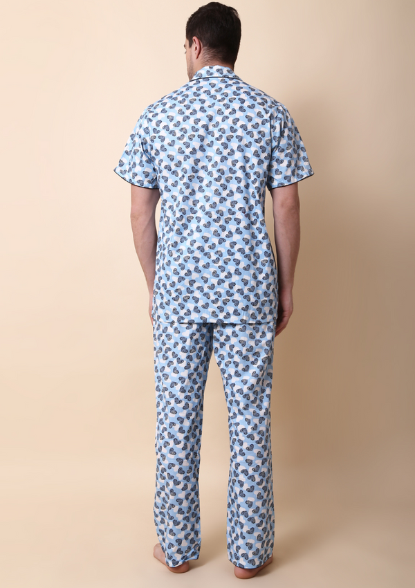 Hearts Men Night Suit Set