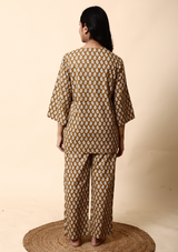 Mustard Boota Co-ord Set