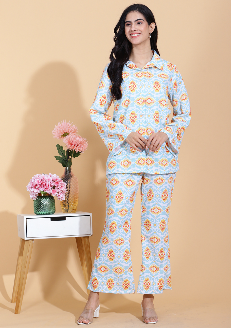Blue Citrus Co-ord Set