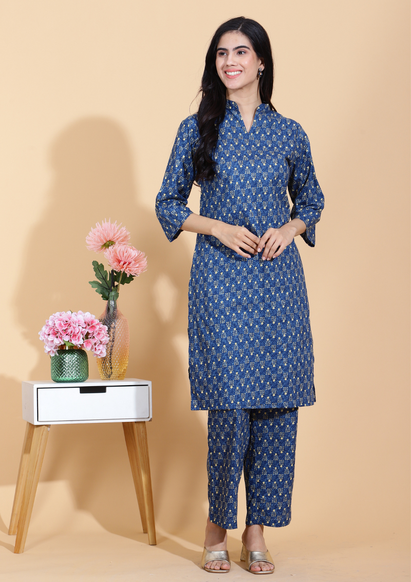 Navy Dazzle Kurta Set
