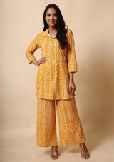 Bandhani Palazzo Set- Yellow
