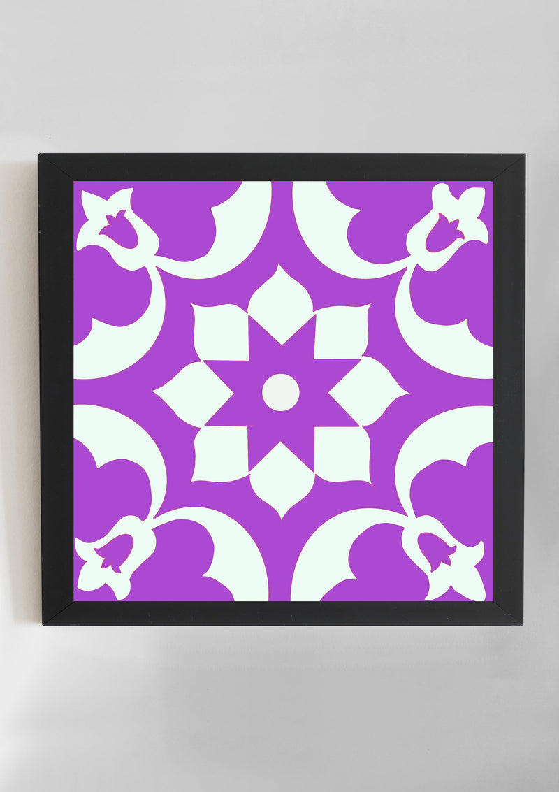 Moroccan Tile Wall Art- Purple