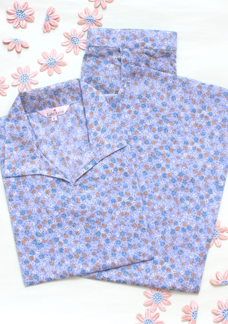 Sky blue palazzo set, palazzo set for women
