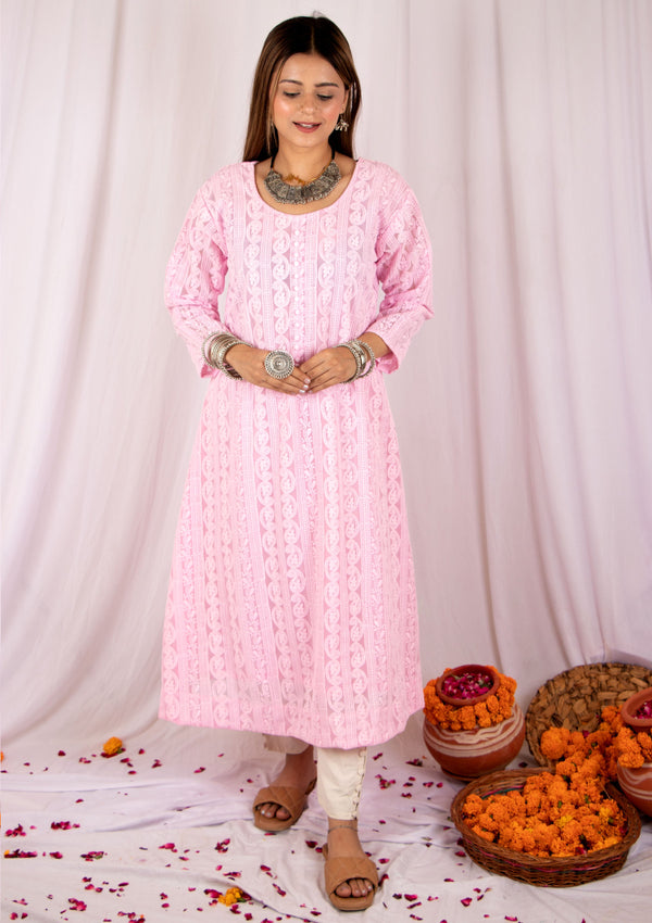 Kuhoo Chikankari Kurta - Label Kuhoo