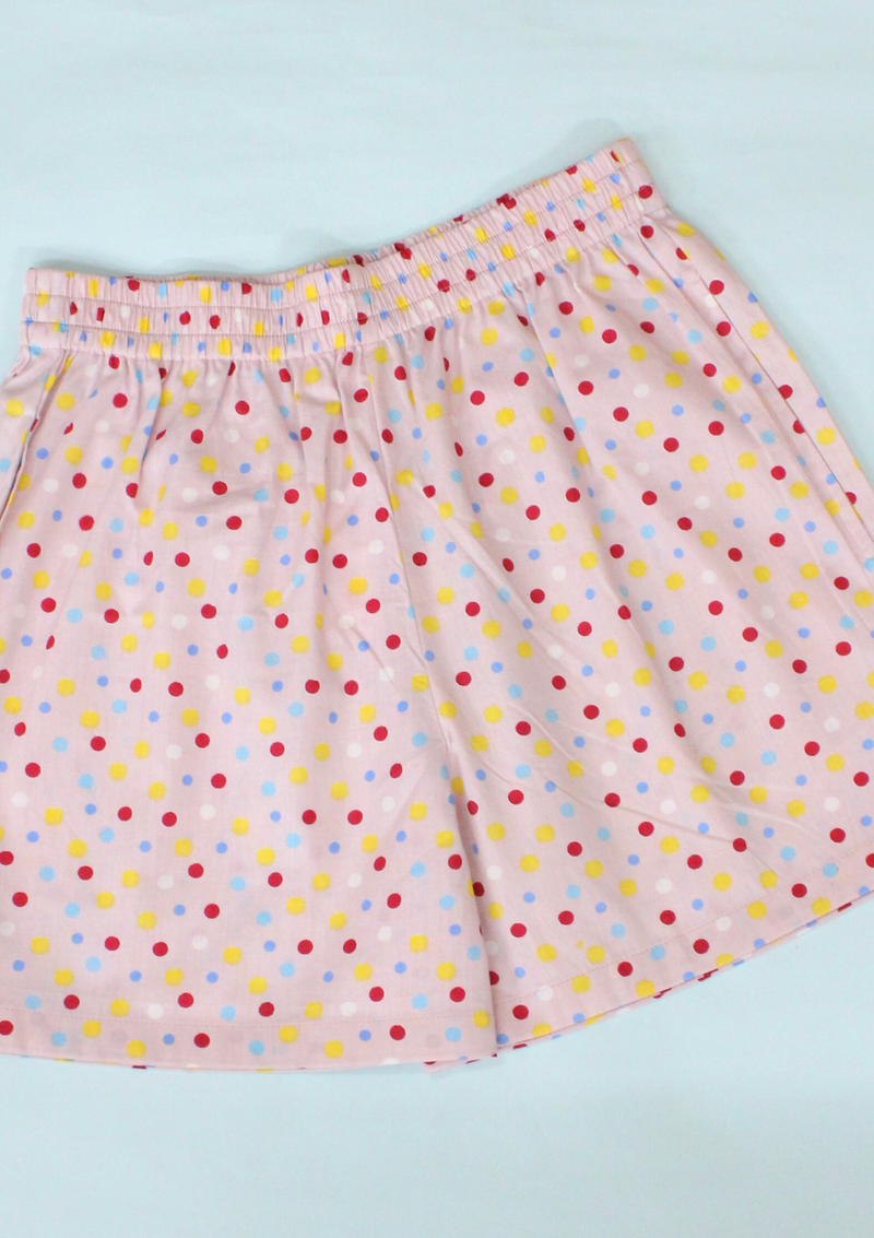 Cream Polka Dot Shorts